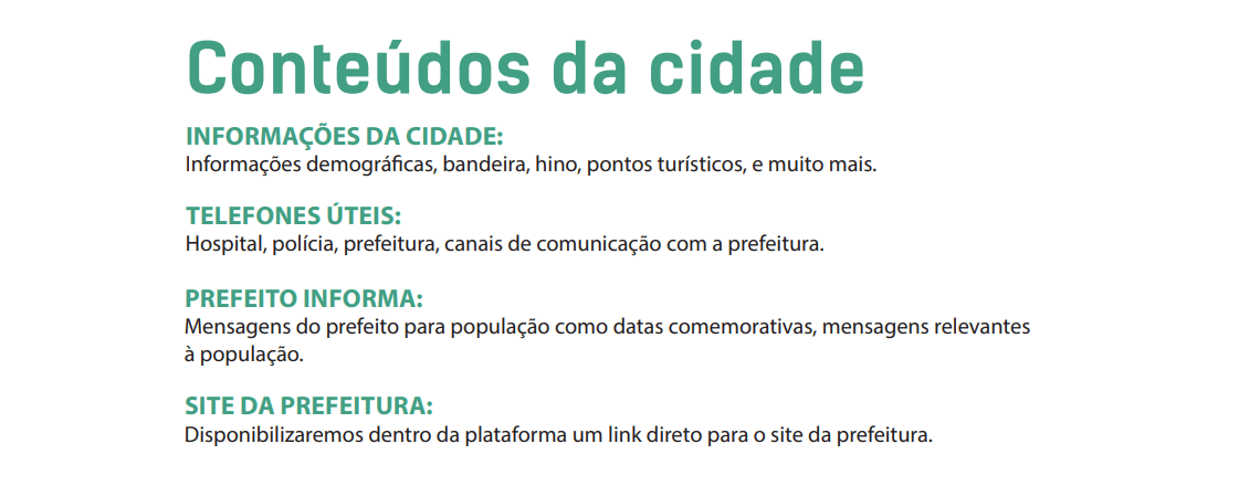 Conteúdos da cidade